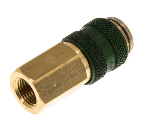 Brass DN 5 Green Air Coupling Socket G 1/8 inch Female