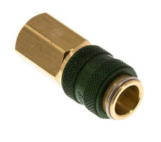Brass DN 5 Green Air Coupling Socket G 1/8 inch Female