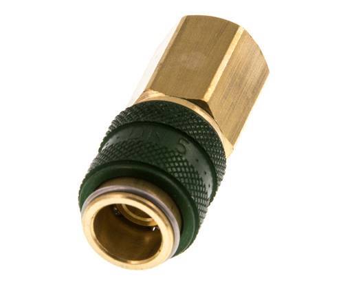 Brass DN 5 Green Air Coupling Socket G 1/8 inch Female