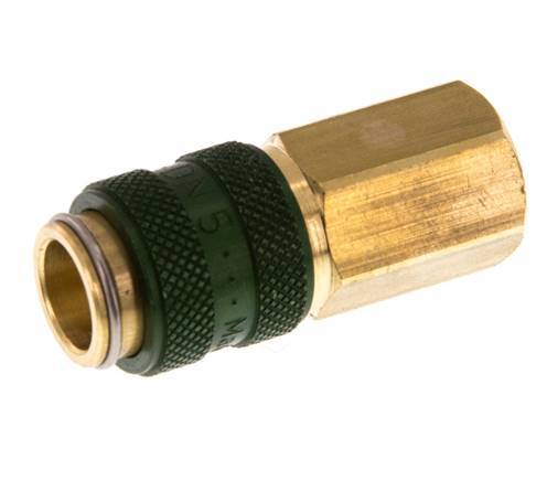 Brass DN 5 Green Air Coupling Socket G 1/8 inch Female