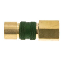 Brass DN 5 Green-Coded Air Coupling Socket G 1/4 inch Female