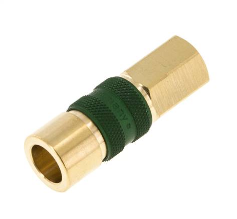 Brass DN 5 Green-Coded Air Coupling Socket G 1/8 inch Female