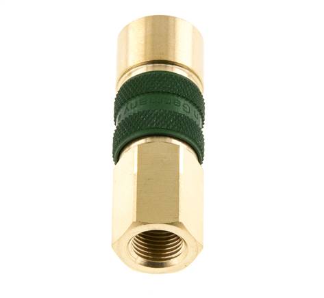 Brass DN 5 Green-Coded Air Coupling Socket G 1/8 inch Female