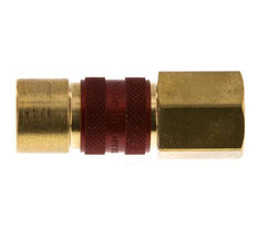 Brass DN 5 Red-Coded Air Coupling Socket G 1/4 inch Female