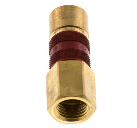 Brass DN 5 Red-Coded Air Coupling Socket G 1/4 inch Female