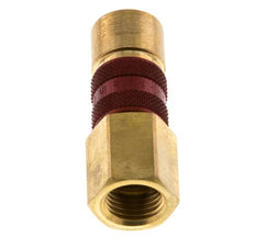 Brass DN 5 Red-Coded Air Coupling Socket G 1/4 inch Female