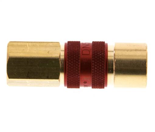 Brass DN 5 Red-Coded Air Coupling Socket G 1/8 inch Female