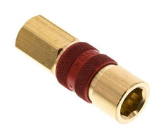 Brass DN 5 Red-Coded Air Coupling Socket G 1/8 inch Female