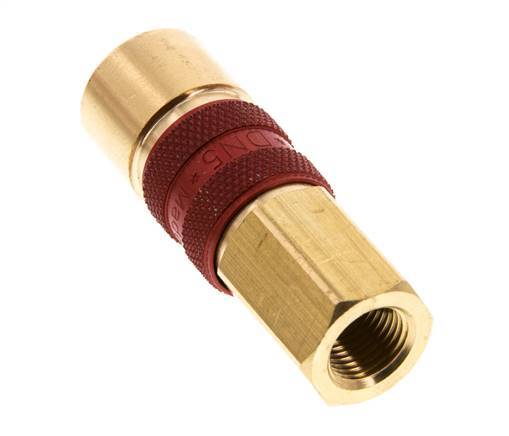 Brass DN 5 Red-Coded Air Coupling Socket G 1/8 inch Female