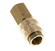 Brass DN 5 Air Coupling Socket G 1/8 inch Female Double Shut-Off