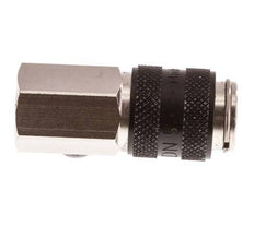 Nickel-plated Brass DN 5 Black Air Coupling Socket G 1/8 inch Female