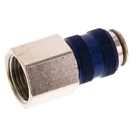 Nickel-plated Brass DN 5 Blue Air Coupling Socket G 3/8 inch Female