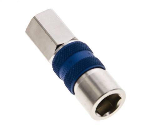 Nickel-plated Brass DN 5 Blue-Coded Air Coupling Socket G 1/8 inch Female