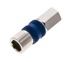 Nickel-plated Brass DN 5 Blue-Coded Air Coupling Socket G 1/8 inch Female