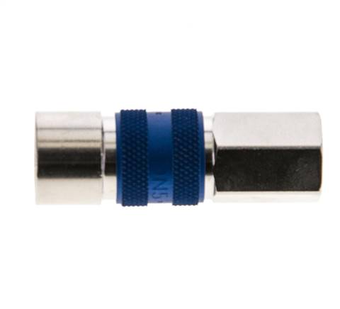 Nickel-plated Brass DN 5 Blue-Coded Air Coupling Socket G 1/8 inch Female