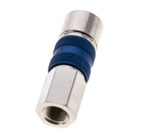 Nickel-plated Brass DN 5 Blue-Coded Air Coupling Socket G 1/8 inch Female