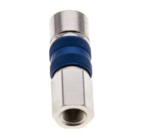 Nickel-plated Brass DN 5 Blue-Coded Air Coupling Socket G 1/8 inch Female