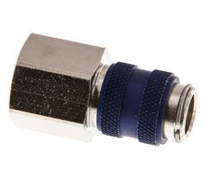 Nickel-plated Brass DN 5 Blue Air Coupling Socket G 3/8 inch Female Double Shut-Off