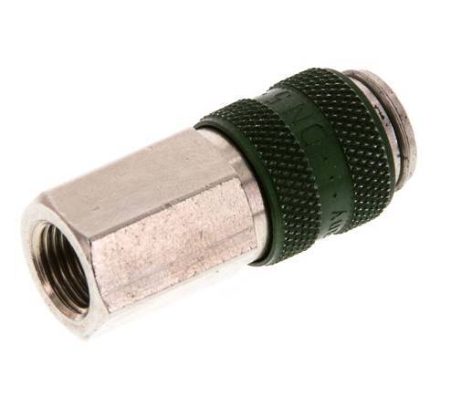 Nickel-plated Brass DN 5 Green Air Coupling Socket G 1/8 inch Female