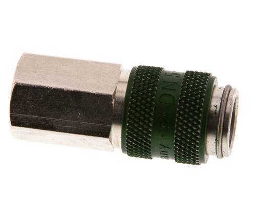 Nickel-plated Brass DN 5 Green Air Coupling Socket G 1/8 inch Female