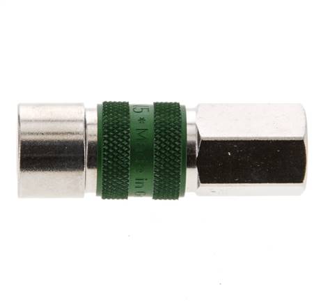 Nickel-plated Brass DN 5 Green-Coded Air Coupling Socket G 1/8 inch Female