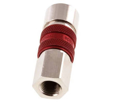 Nickel-plated Brass DN 5 Red-Coded Air Coupling Socket G 1/8 inch Female