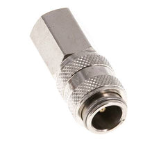 Nickel-plated Brass DN 5 Air Coupling Socket G 1/8 inch Female Double Shut-Off