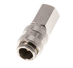 Nickel-plated Brass DN 5 Air Coupling Socket G 1/8 inch Female Double Shut-Off