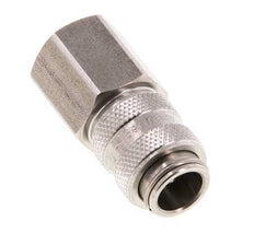 Stainless steel DN 5 Air Coupling Socket G 1/4 inch Female Double Shut-Off