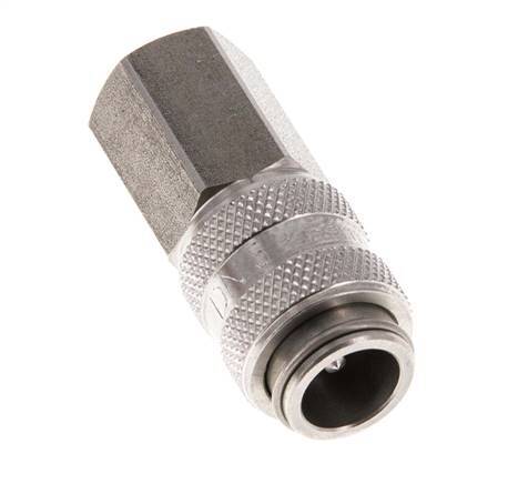 Stainless steel DN 5 Air Coupling Socket G 1/8 inch Female Double Shut-Off