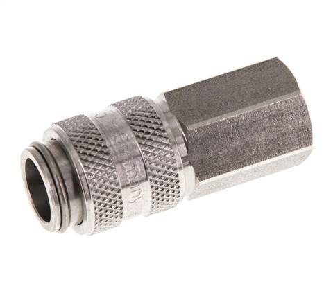 Stainless steel DN 5 Air Coupling Socket G 1/8 inch Female Double Shut-Off