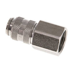 Stainless steel DN 5 Air Coupling Socket G 3/8 inch Female Double Shut-Off