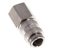 Stainless Steel 316L DN 5 Air Coupling Socket G 1/4 inch Female Double Shut-Off