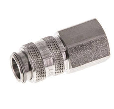 Stainless Steel 316L DN 5 Air Coupling Socket G 1/4 inch Female Double Shut-Off