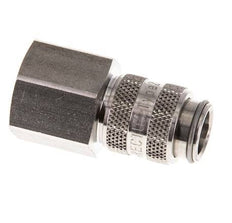 Stainless Steel 316L DN 5 Air Coupling Socket G 3/8 inch Female Double Shut-Off