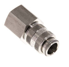 Stainless Steel 316L DN 5 Air Coupling Socket G 3/8 inch Female Double Shut-Off