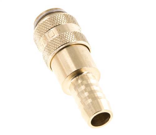 Brass DN 5 Air Coupling Socket 9 mm Hose Pillar