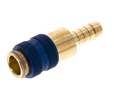 Brass DN 5 Blue Air Coupling Socket 6 mm Hose Pillar