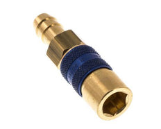 Brass DN 5 Blue-Coded Air Coupling Socket 9 mm Hose Pillar