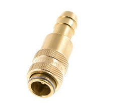 Brass DN 5 Air Coupling Socket 9 mm Hose Pillar Double Shut-Off