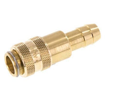 Brass DN 5 Air Coupling Socket 9 mm Hose Pillar Double Shut-Off