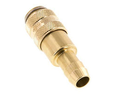 Brass DN 5 Air Coupling Socket 9 mm Hose Pillar Double Shut-Off