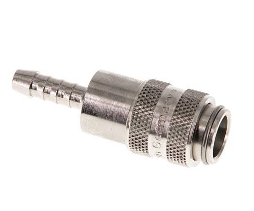 Nickel-plated Brass DN 5 Air Coupling Socket 5 mm Hose Pillar
