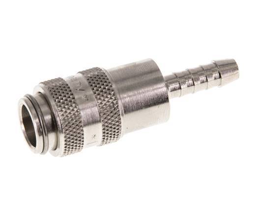 Nickel-plated Brass DN 5 Air Coupling Socket 5 mm Hose Pillar