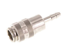 Nickel-plated Brass DN 5 Air Coupling Socket 4 mm Hose Pillar Double Shut-Off