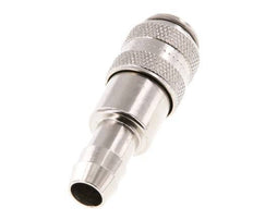 Nickel-plated Brass DN 5 Air Coupling Socket 9 mm Hose Pillar Double Shut-Off