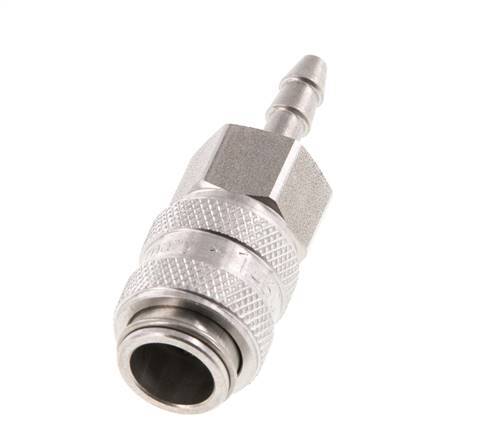 Stainless steel DN 5 Air Coupling Socket 4 mm Hose Pillar