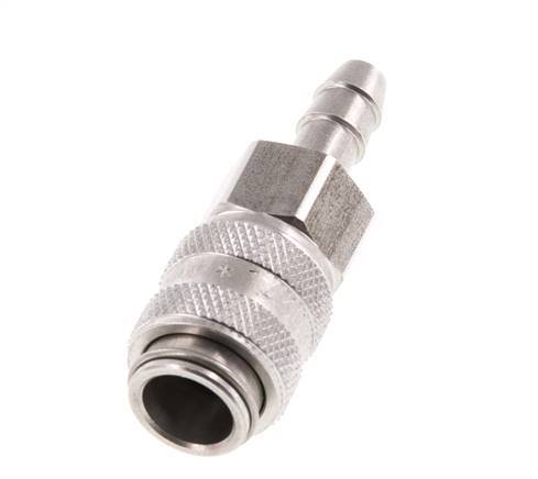 Stainless steel DN 5 Air Coupling Socket 6 mm Hose Pillar