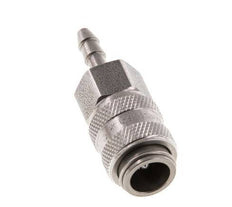 Stainless steel DN 5 Air Coupling Socket 4 mm Hose Pillar Double Shut-Off