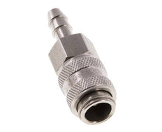 Stainless steel DN 5 Air Coupling Socket 6 mm Hose Pillar Double Shut-Off